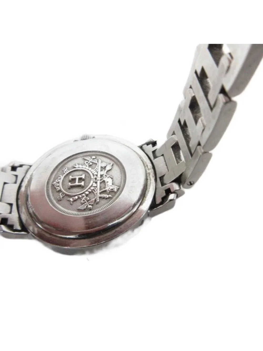 Hermes Clipper Watch Quartz Stainless Steel Confirmed Silver
